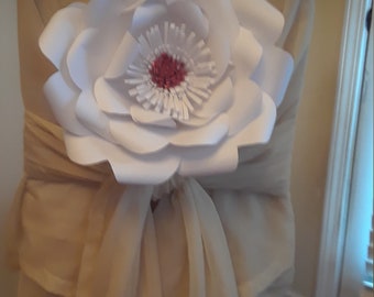 Giant Paper Flower Chair Decor, wedding decoration, wedding backdrop.