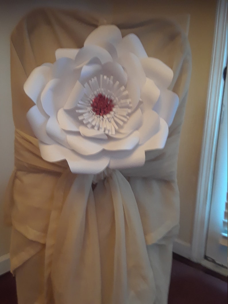 Giant Paper Flower Chair Decor, wedding decoration, wedding backdrop. image 1