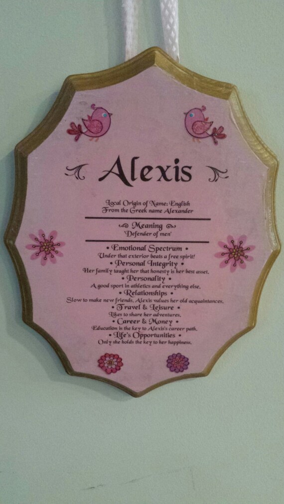 Children Wooden Name Plaque Meaning of Name Plaque Etsy