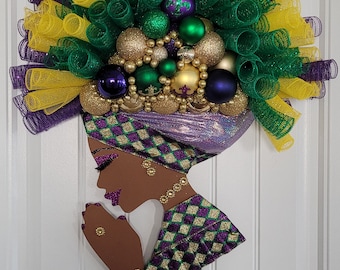 Mardi Gras Wreath