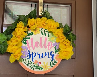 Spring  Wreath, Hello Spring