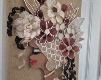 Diva Burlap Wall Hanging