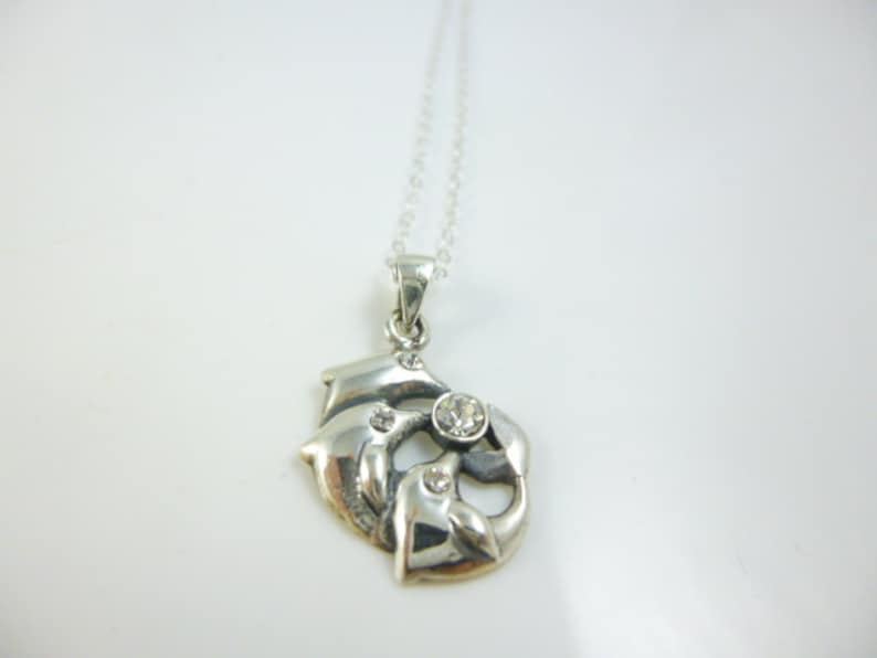 Nautical Jewelry Sterling Silver Dolphin Pendant Dolphin Necklace Dolphin Jewelry