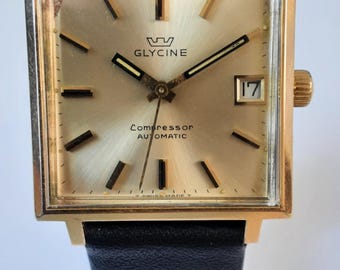 Reloj de pulsera automático GLYCINE Compressor para hombre, circa 1970.