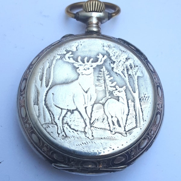 Montre de poche vers 1900 en argent