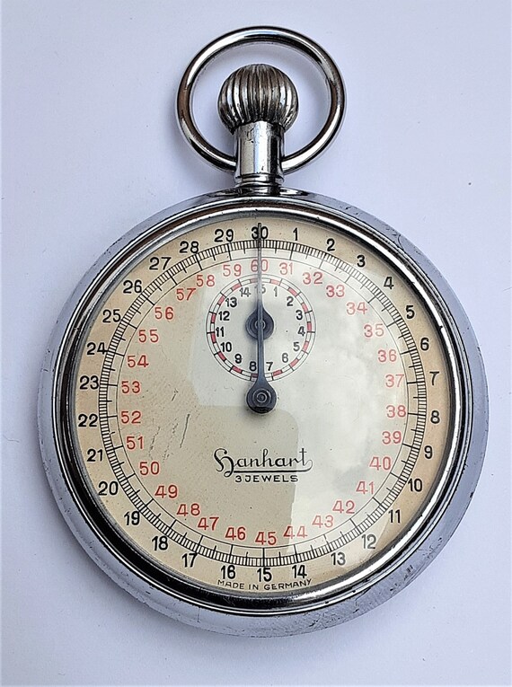 Hanhart Rattrapante Stopwatch rally racing vintage po… Gem