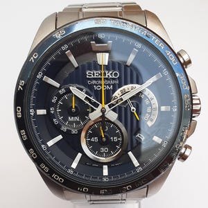 Montre à quartz SEIKO Chronograph 100 M pour homme