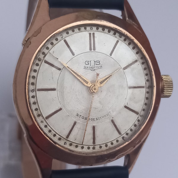 GLASHÜTTE Armbanduhr für Herren um 1950