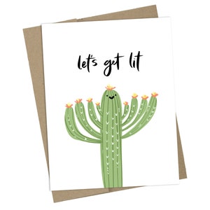 Chanoeka kaart, schattige cactus, plantenliefhebber, woestijn leven, Chanoeka kaart