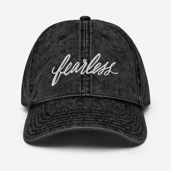 Fearless Adjustable Hat, Embroidered Fearless Hat, Taylor Swift Fan, Swiftie Gift, Swiftie Hat, Taylor Concerts, Distressed Baseball Cap