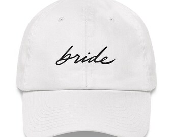 Bride Adjustable Hat for Bachelorette Party, White Bride Hat Gift, Bachelorette Gifts, Bride and Bridesmaid Matching Hats
