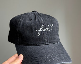 fuck? Embroidered Denim Hat