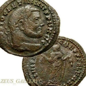 DIOCLETIAN Goddess Carthago CARTHAGE mint Rare Ancient Roman Empire Follis coin