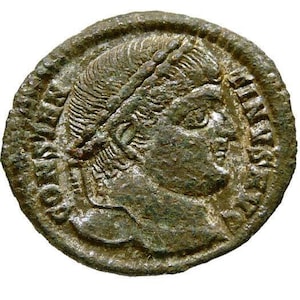 CONSTANTINE The Great. XF Ancient Roman Empire Follis coin Campgate 325 AD