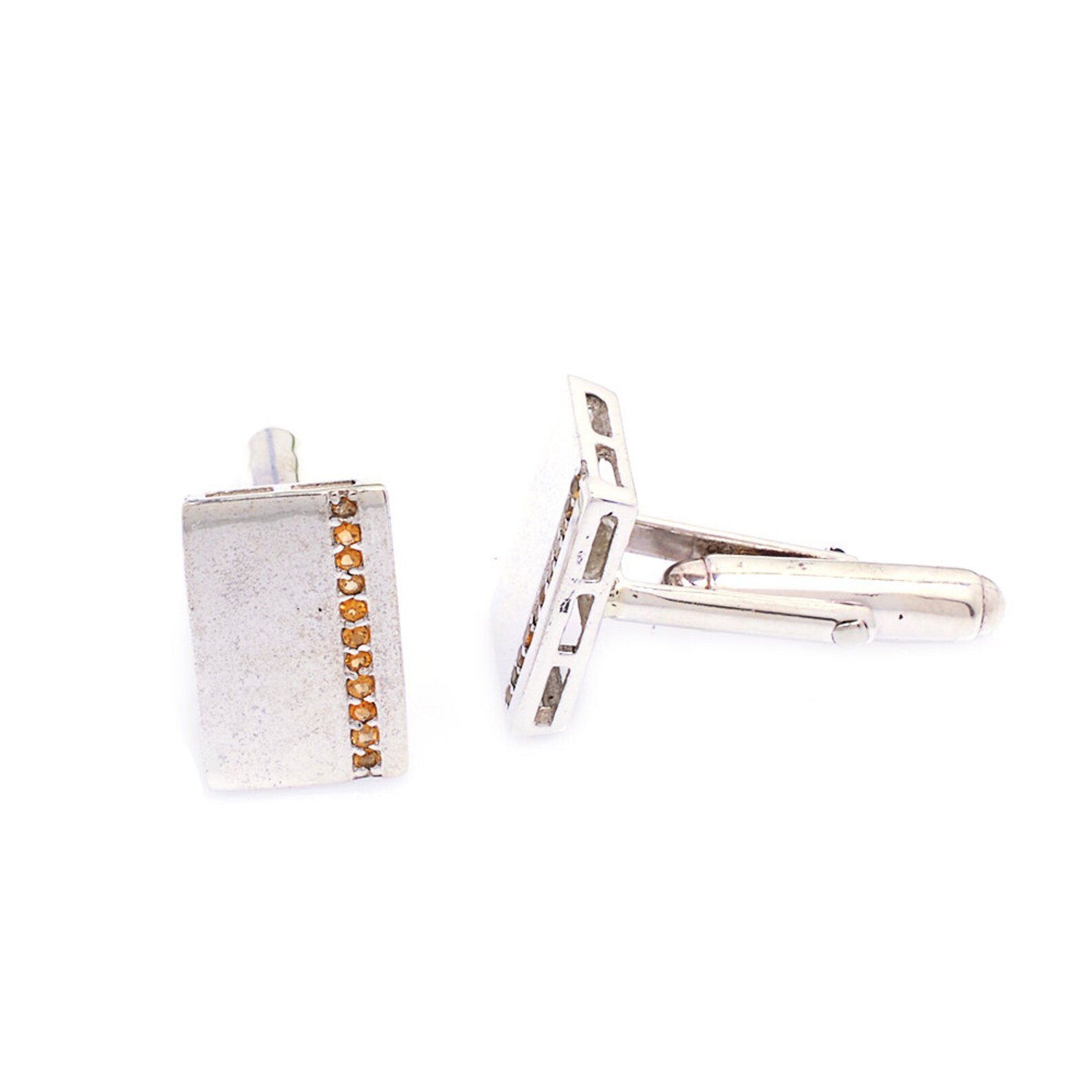 Men's Cufflinks 925 sterling silver with Natural Golden Etsy
