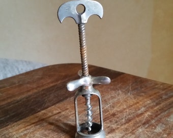 Antique FRENCH FLY NUT Corkscrew Jacques Perille propeller design, 'La Ménagère' (The Housekeeper), functioning wine bottle opener.