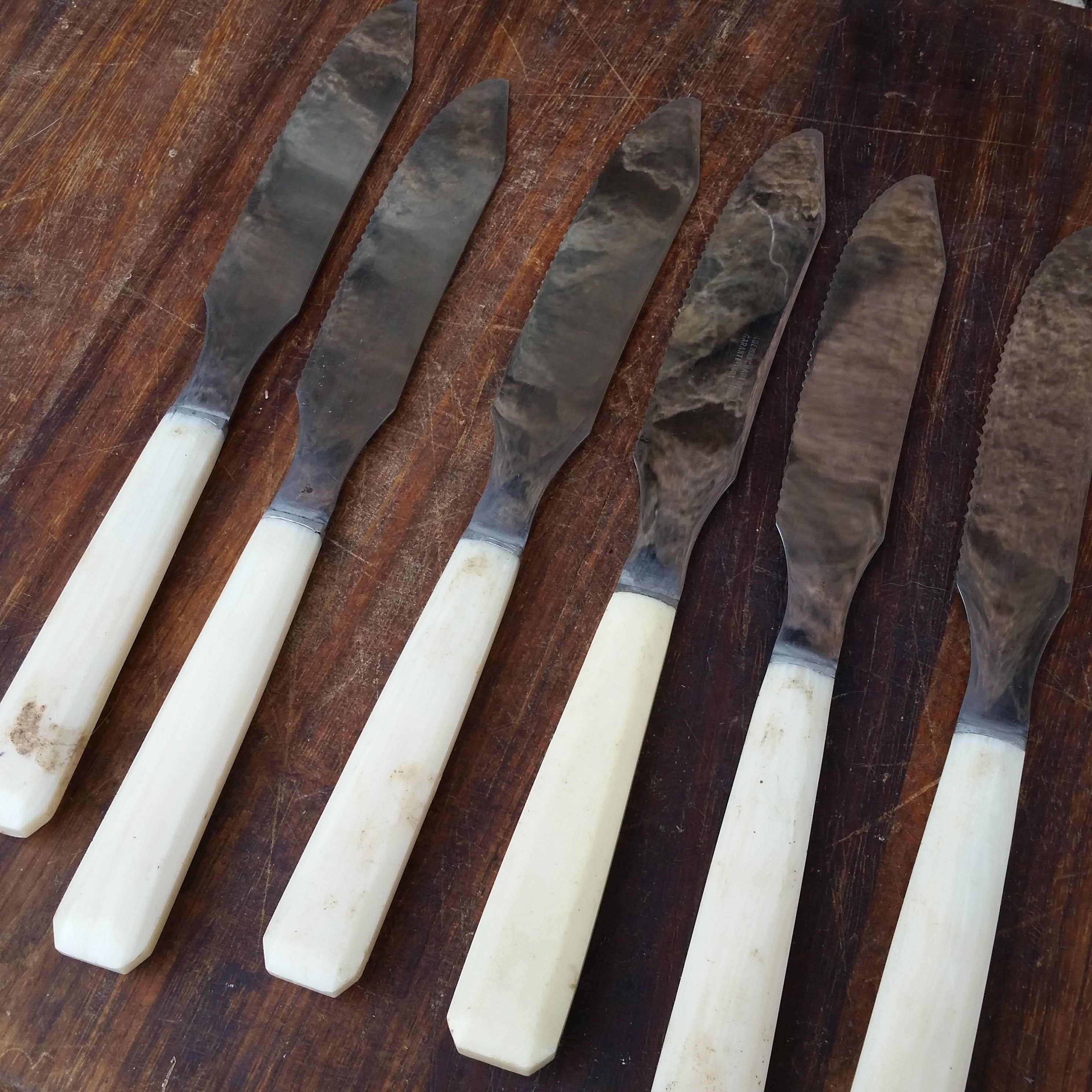 1930s FRENCH SERRATED KNIVES with classic vintage handles and Etsy