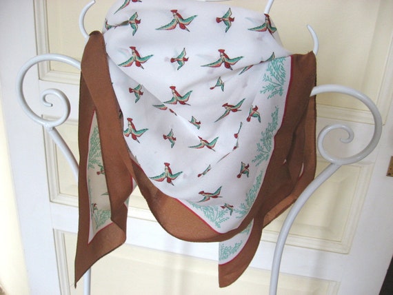 Vintage FLYING DUCK SCARF by Ted Lapidus, French … - image 3