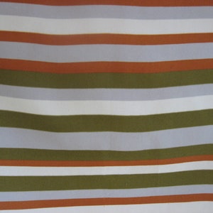 1970s EARTH TONES SCARF in varying stripes. French vintage boho fashion in natural colors of olive, russet and grey. image 5