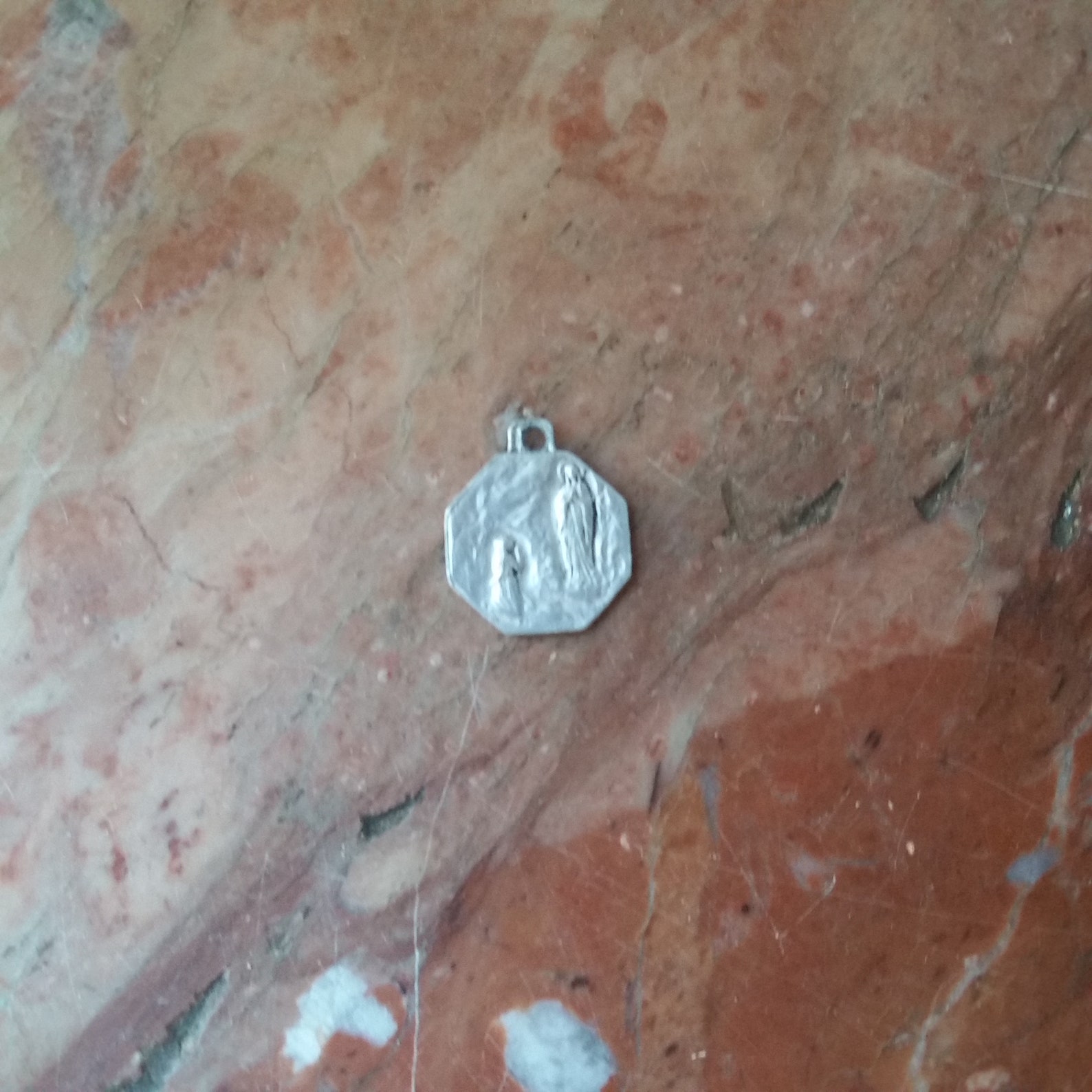 Vintage FRENCH VIRGIN MARY Charm and St Bernadette Soubirous, Our Lady ...