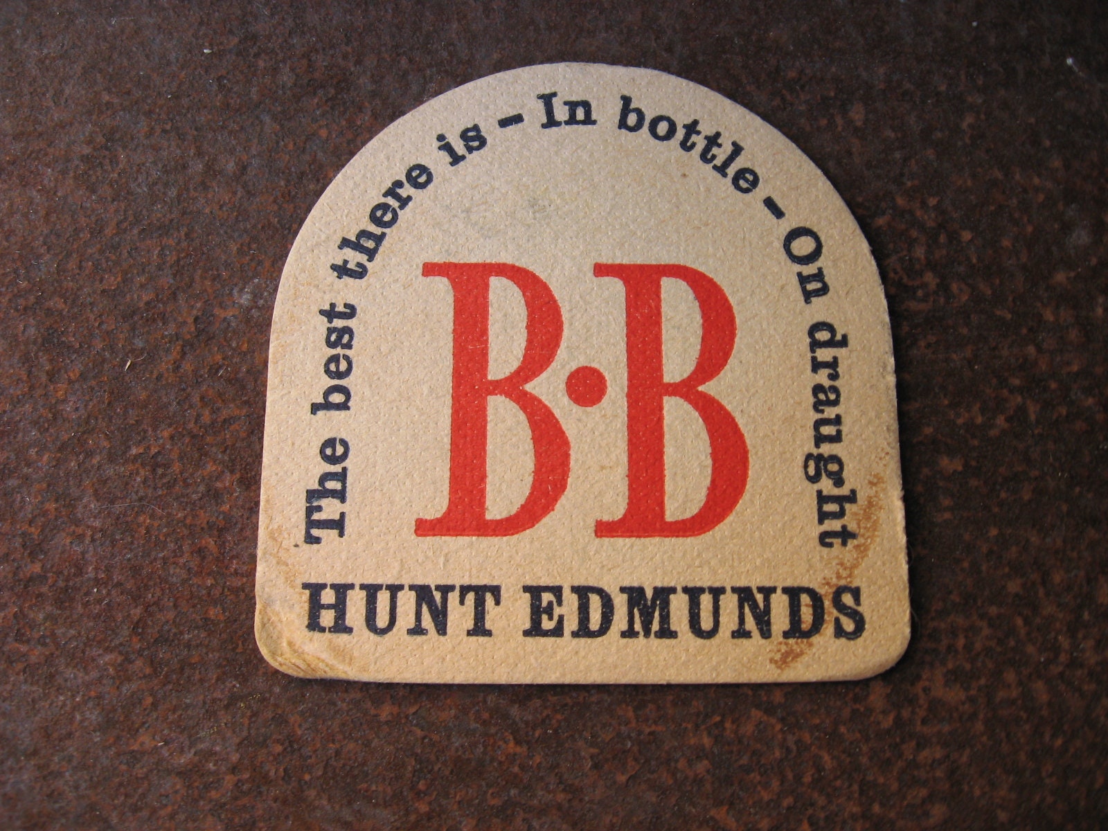 Vintage Banbury Brewery Coaster Pour Hunt Edmunds Beer. Tapis de Bar Original Anglais Du Début Des A