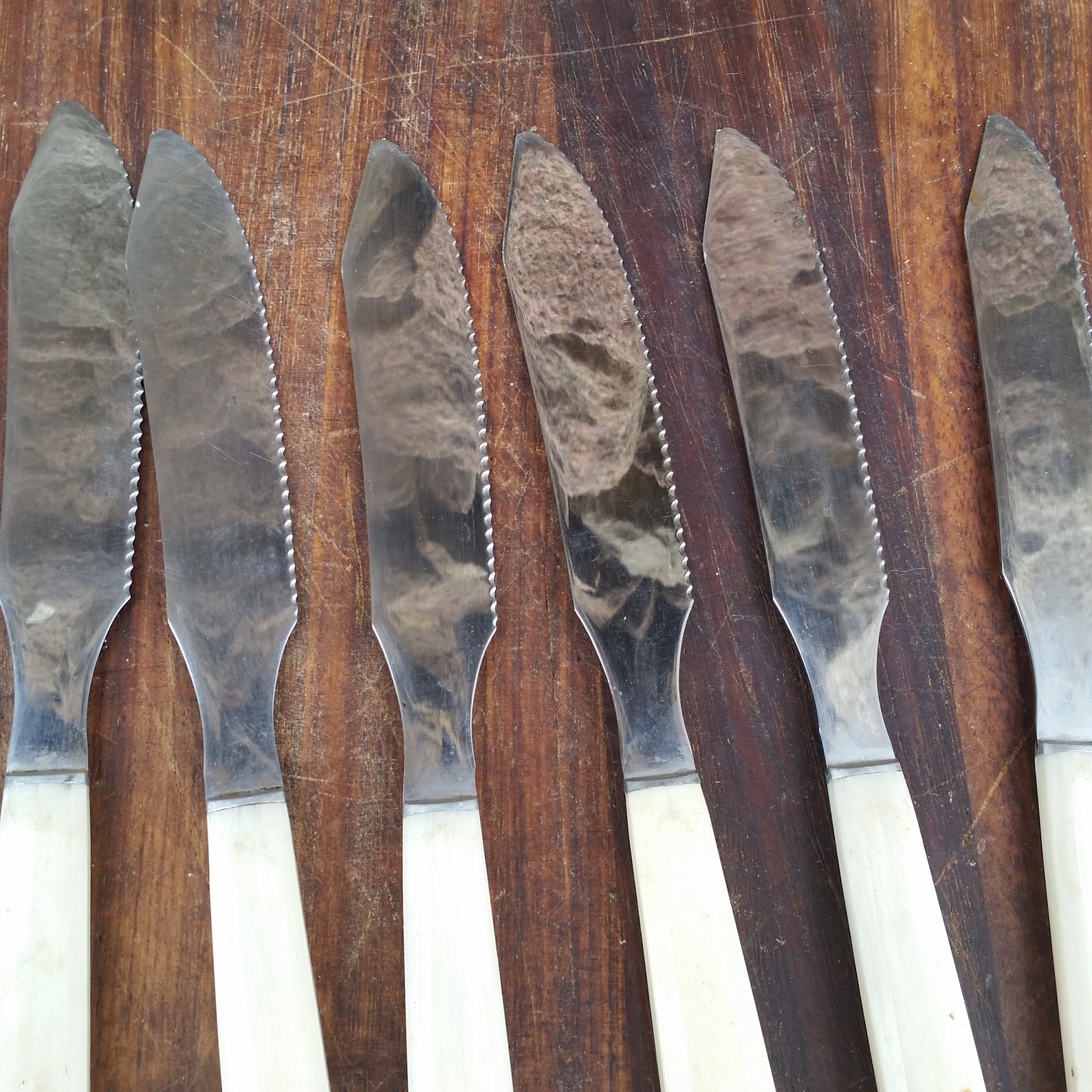1930s FRENCH SERRATED KNIVES with classic vintage handles and Etsy