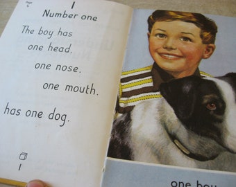 1966 LADYBIRD NUMBERS BOOK, child's fun Early Learning aid. Truly retro mid century style illustrations.