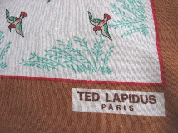 Vintage FLYING DUCK SCARF by Ted Lapidus, French … - image 2