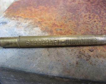 1920s FRENCH CHATELAIN PENCIL with cap commemorating St Raphael Quinquina, an aperitif wine popular in the jazz age.