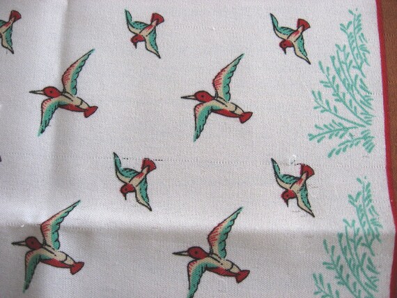 Vintage FLYING DUCK SCARF by Ted Lapidus, French … - image 8
