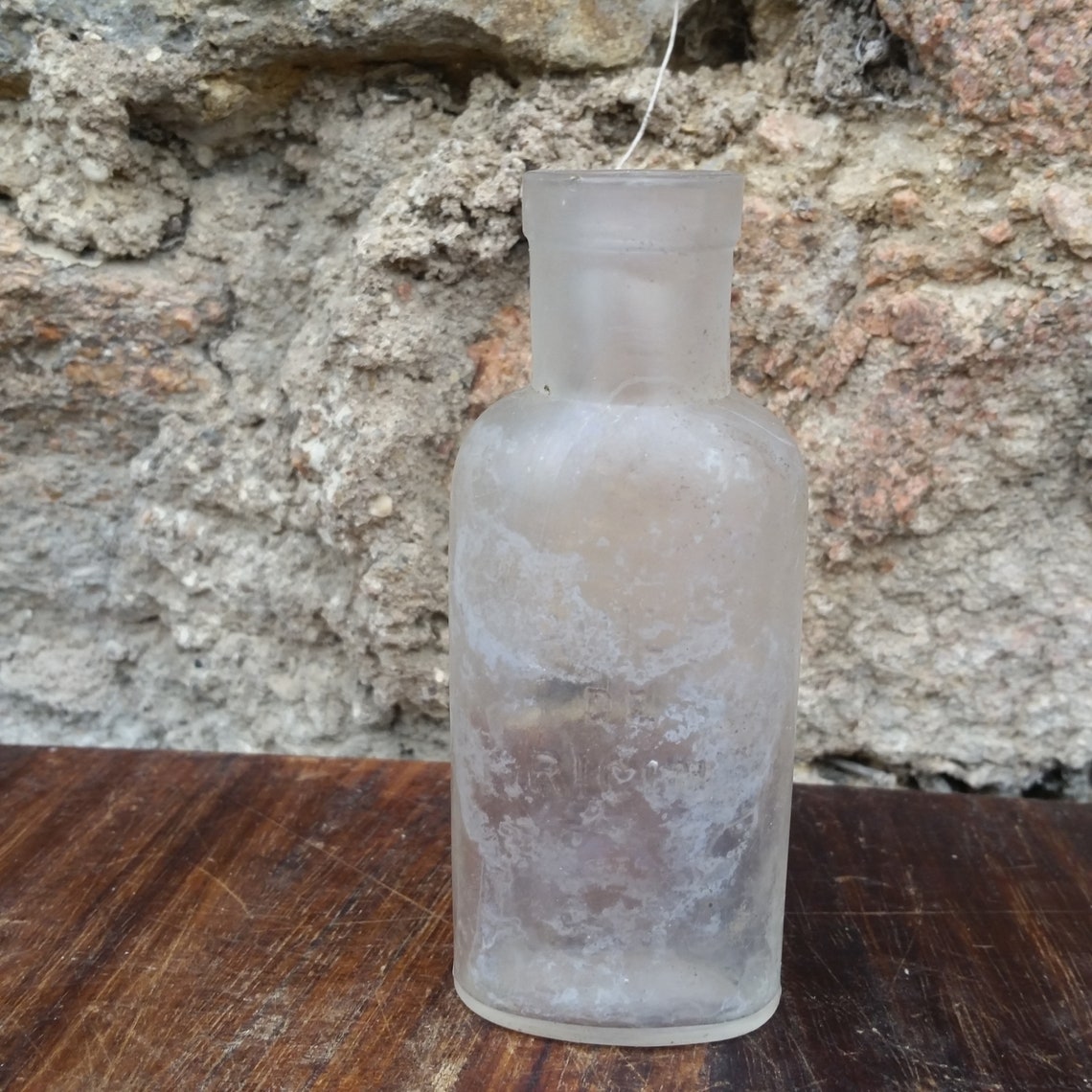 Antique FRENCH CASTOR OIL Bottle of of pressed glass and Etsy