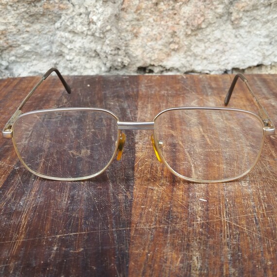Vintage FRENCH AVIATOR EYEGLASSES with classic si… - image 1