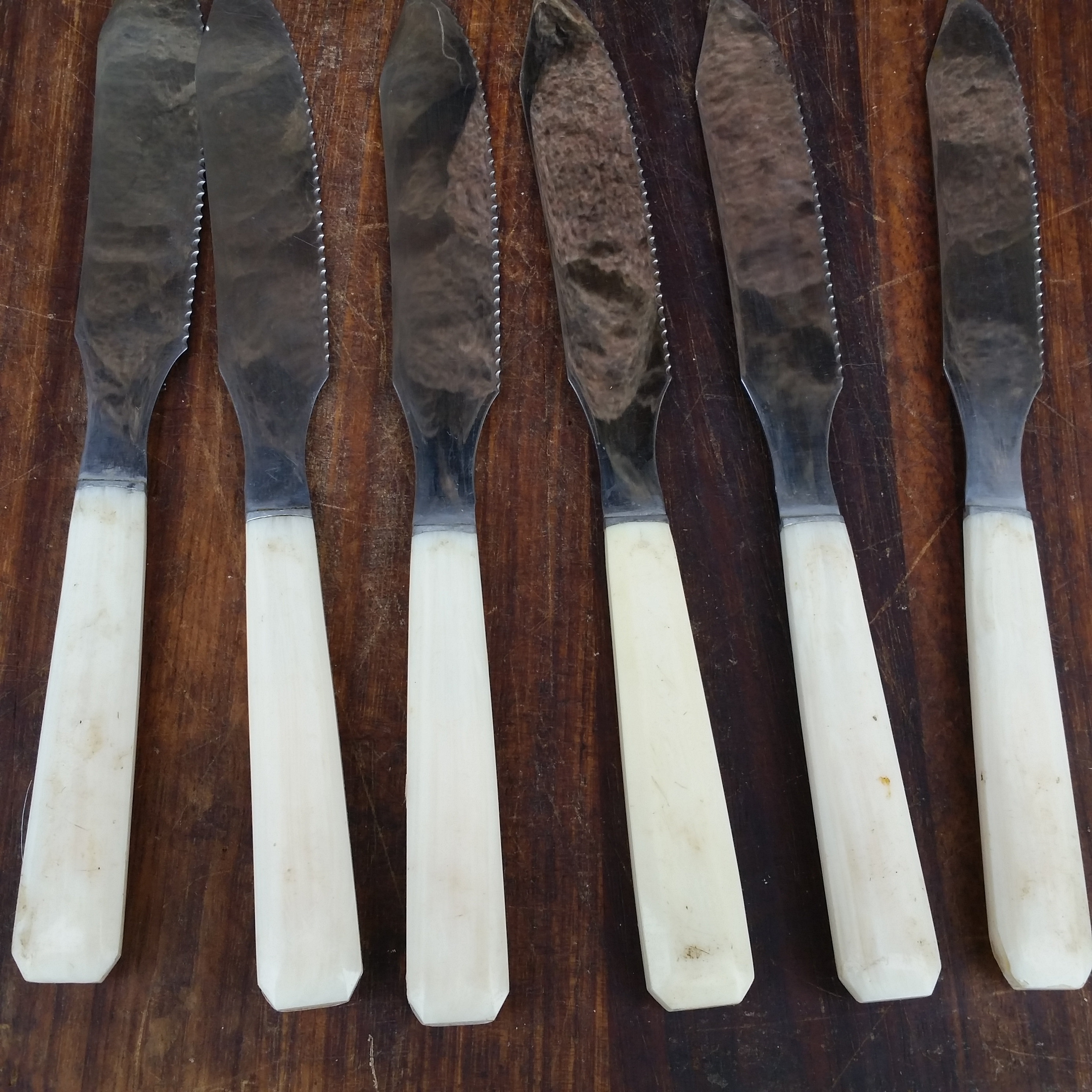 1930s FRENCH SERRATED KNIVES with classic vintage handles and Etsy