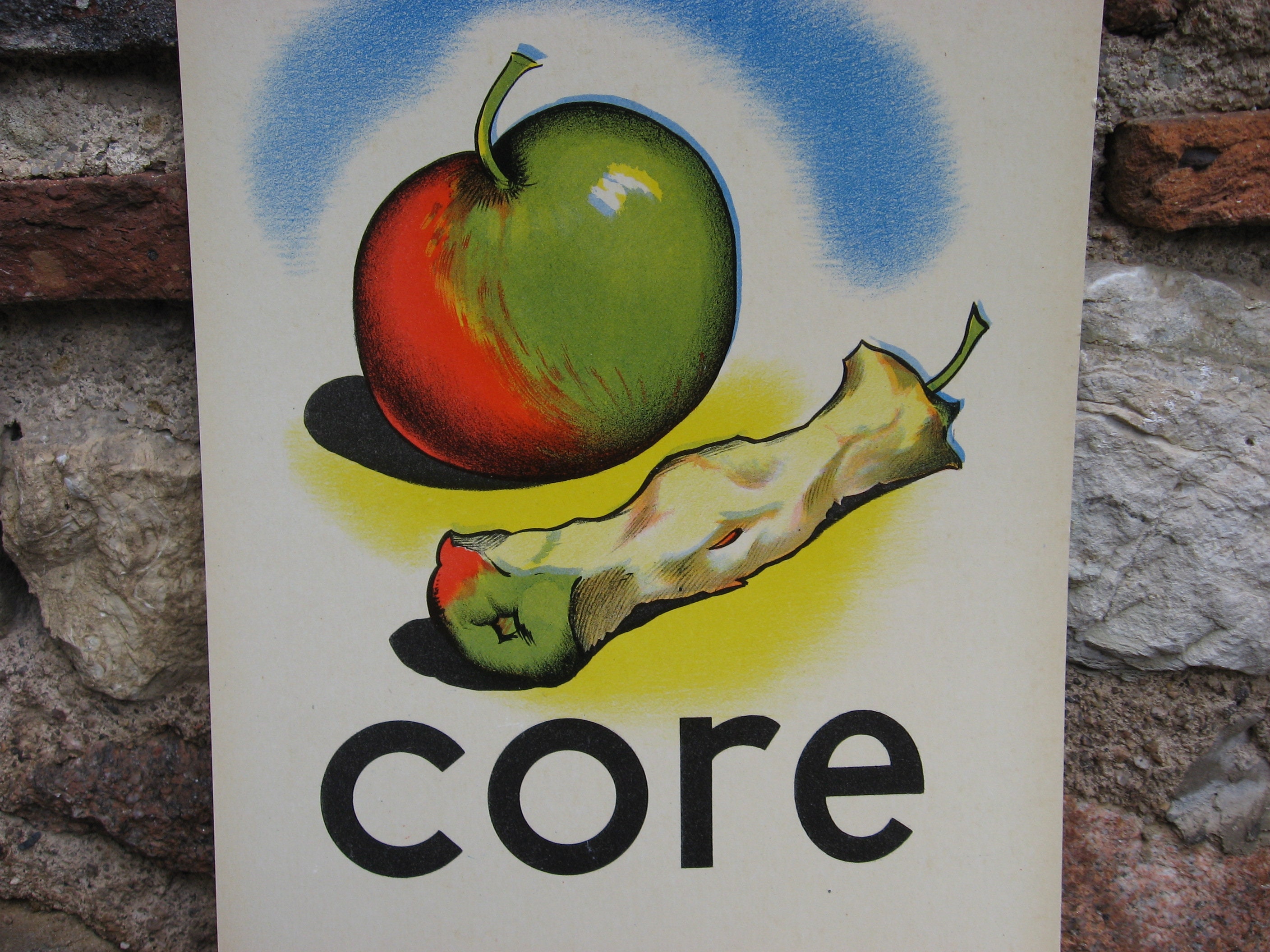 Affiche Apple School Des Années 1960, Décoration Intérieure Vintage Amusante. Grande Art Rétro Mural