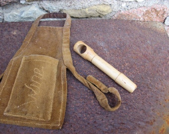 1970s Vintage Corkscrew and Wine Bottle Apron in velour, handmade. Dress up fun for a picnic, bbq, or retro evening.