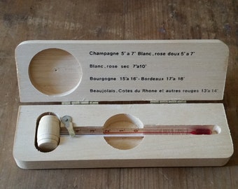French wine thermometer in a box gift for your geeky wine lover. It checks optimum temperature for drinking Champagne, white, red and rosé.