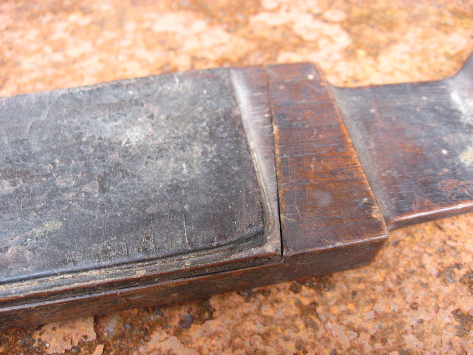 Antique STRAIGHT RAZOR STROP in Wood and Leather From Napoleonic Era ...