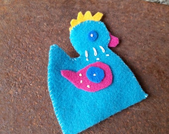 Country CHICKEN EGG COZY, fun boiled egg felt cover, hand stitched and embroidered.