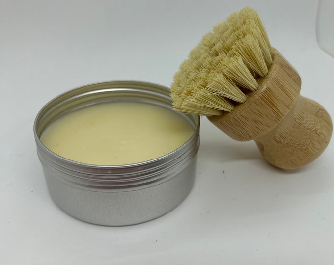Solid Dish Soap with Bamboo Brush