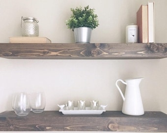 Floating Shelf | Wooden Shelf | Floating Shelves | Corner Shelf | Kitchen Open Shelving | Wooden Wall Decor | Farmhouse Decor | Bathroom