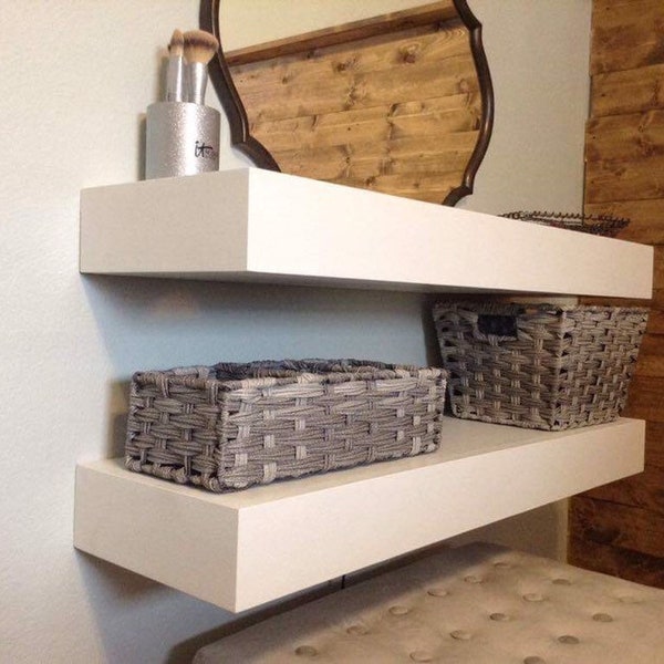 White Floating Shelves Etsy