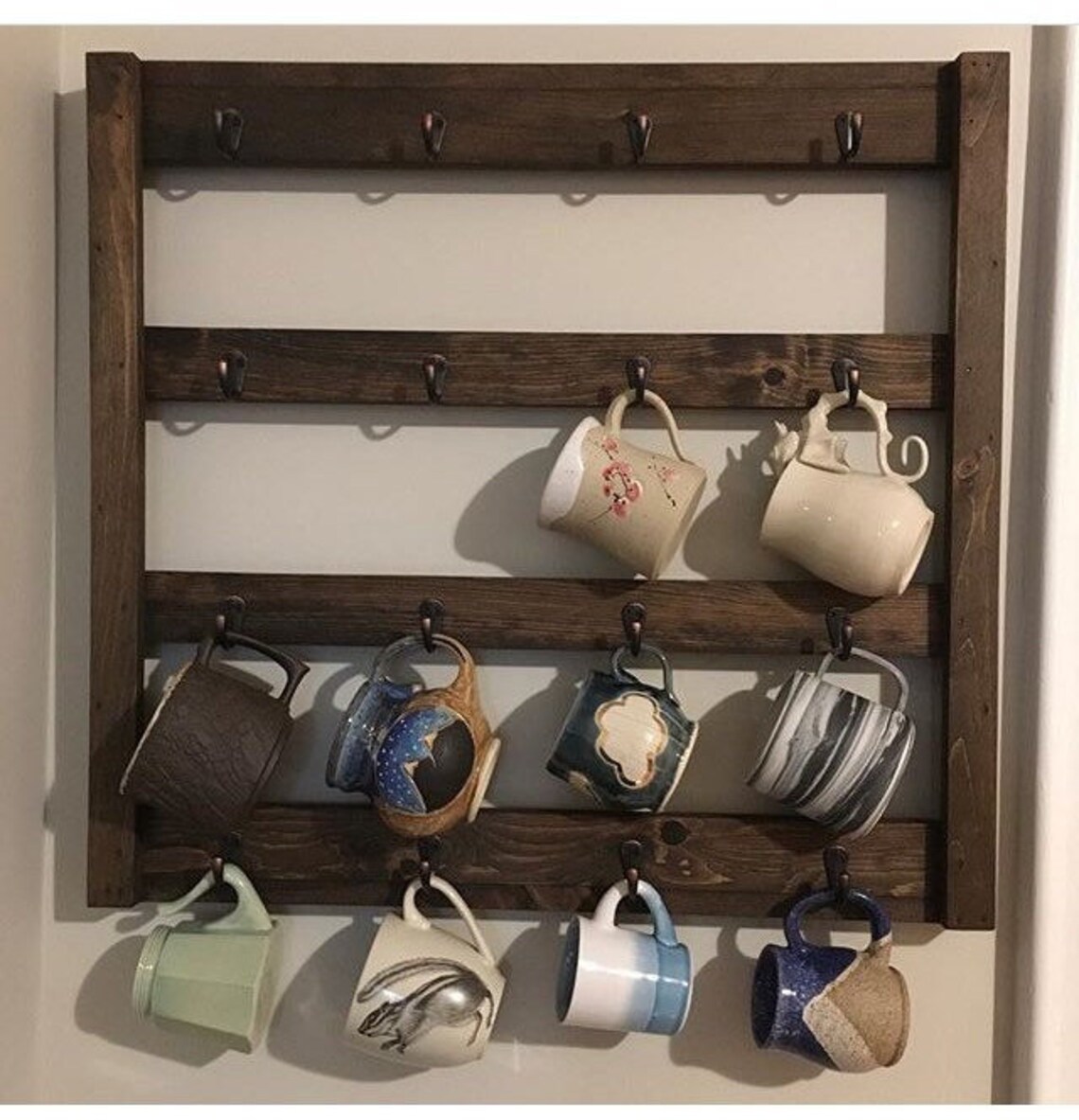 FREE SHIPPING Coffee Mug Rack Large Mug Rack Cup Holder Etsy