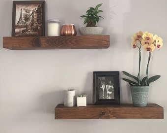 Floating Wood Shelves | Bathroom Wall Shelf | Ledge Shelf | Wall Shelves | Wall Decor | Home Decor | Farmhouse Decor | Soil And Sawdust