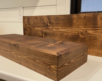 Solid Wood Floating Shelves. Thick Pine Floating Shelf. Bathroom Shelf. Ledge Shelf. Heavy Duty Wall Shelf. Kitchen Home Decor. Modern Shelf
