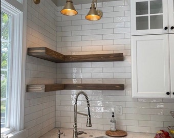 Floating Shelves | Floating Wood Shelves | Corner Floating Shelves | Wall Shelves | Farmhouse Shelf | Bathroom Floating Shelf | Home Decor