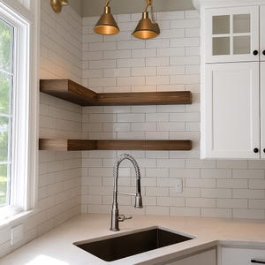 Floating Shelves | Floating Wood Shelves | Corner Floating Shelves | Wall Shelves | Farmhouse Shelf | Bathroom Floating Shelf | Home Decor