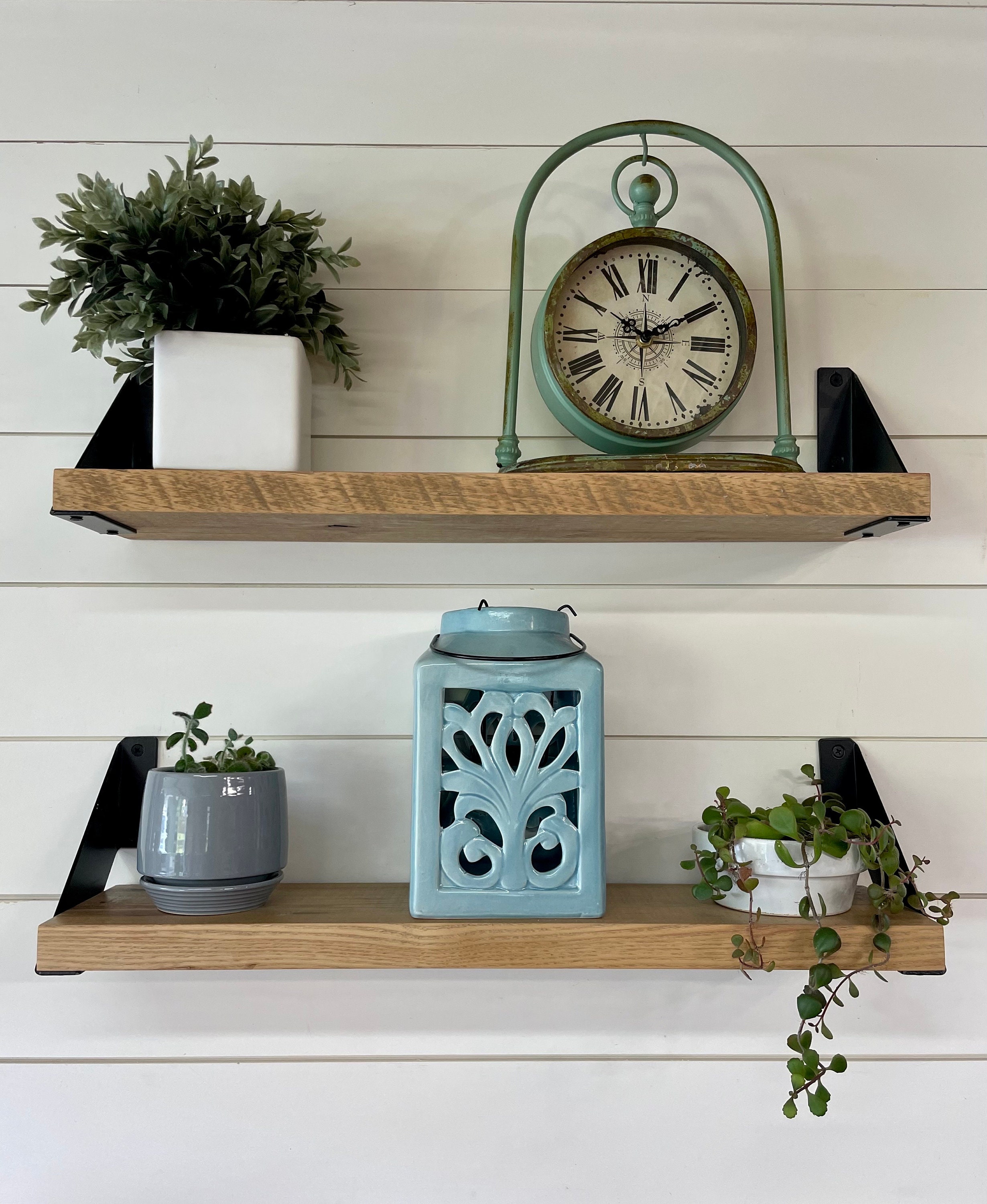 Floating Shelves | Kitchen Open Shelving | Corner Floating Shelf |Heavy Duty Bracket and Shelf | Bathroom Wood Shelf |Rustic Shelf
