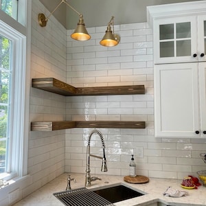 Floating Shelves | Floating Wood Shelves | Corner Floating Shelves | Wall Shelves | Farmhouse Shelf | Bathroom Floating Shelf | Home Decor