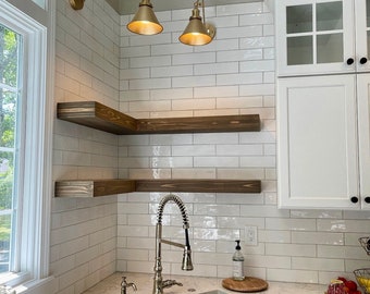 Floating Shelves | Floating Wood Shelves | Corner Floating Shelves | Wall Shelves | Farmhouse Shelf | Bathroom Floating Shelf | Home Decor