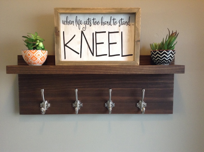 Wall Mount Coat Rack Farmhouse Coat Rack Rustic Shelf Etsy